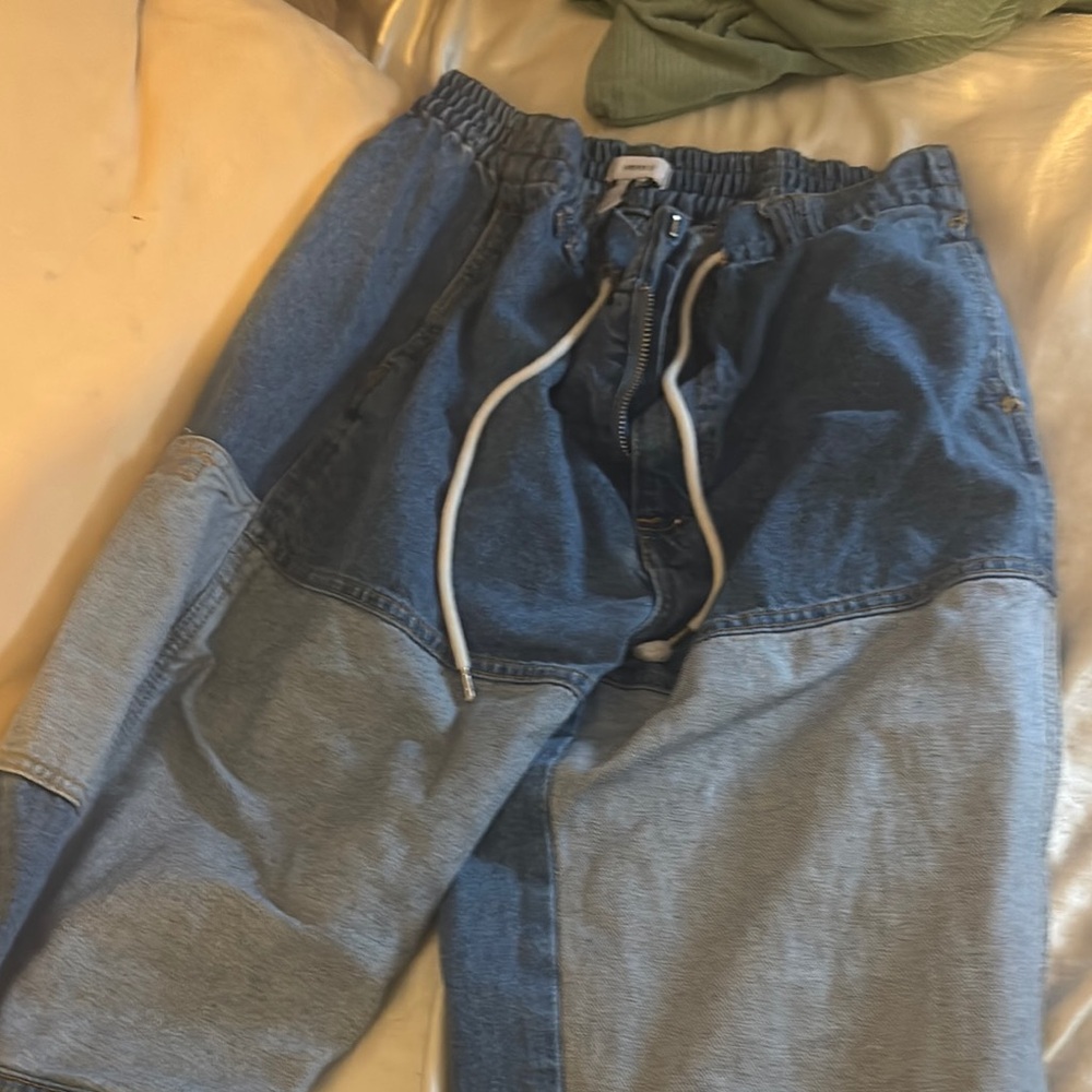 Kids Denim Patchwork Joggers